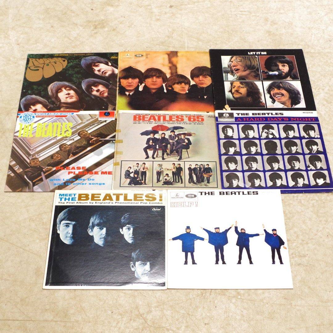 LP-SKIVOR 8st, The Beatles.