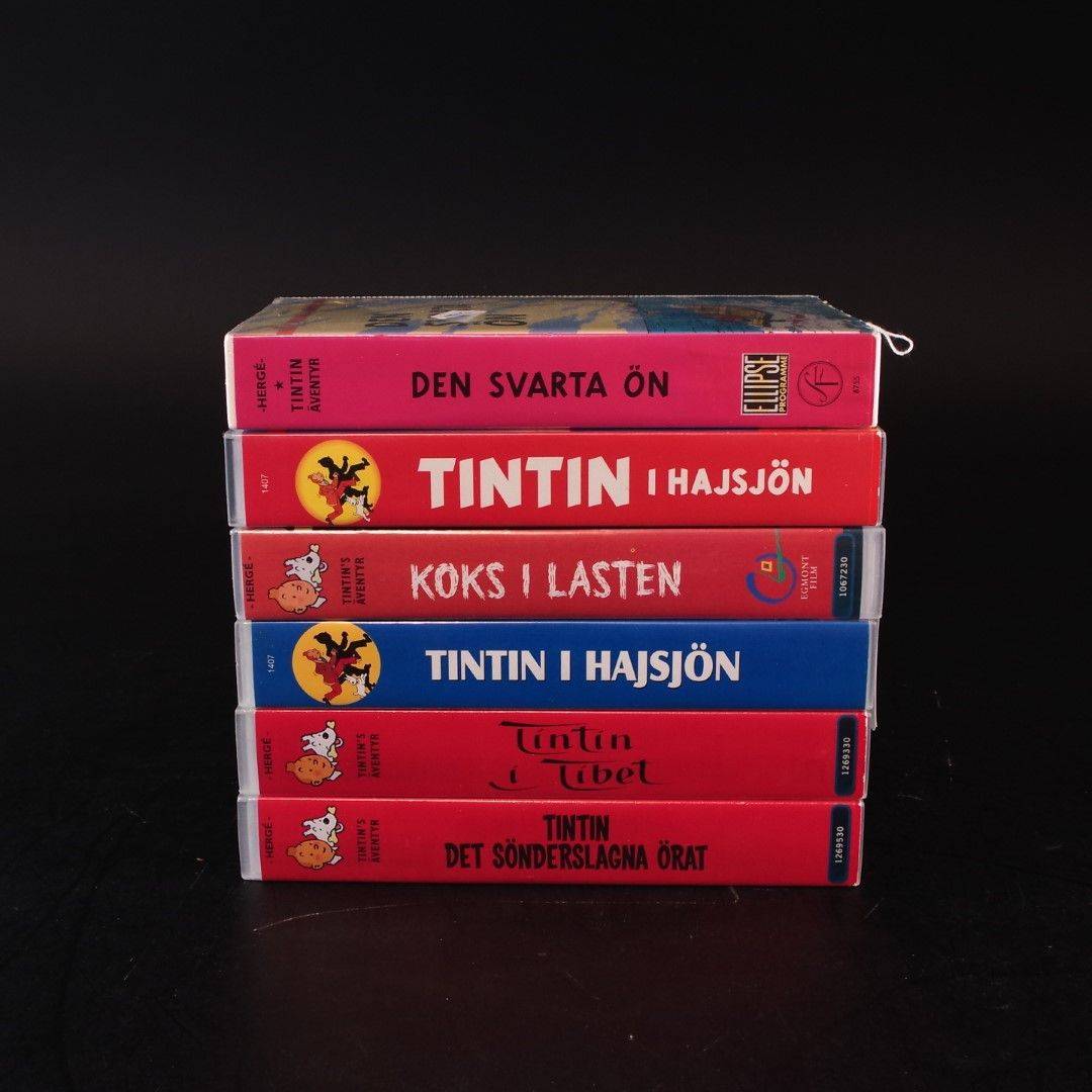 TINTIN FILMER 6ST VHS