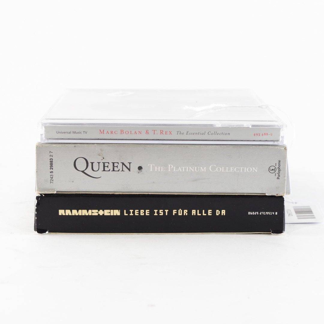 CD SKIVOR 3ST, Queen samlingsalbum, Rammstein, Marc Bolar & T.Rex